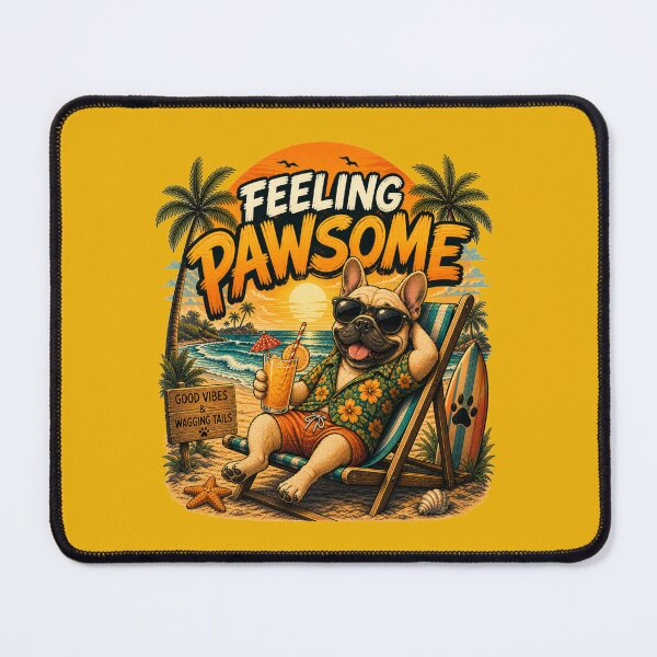 Item preview, Funny French Bulldog Beach Design – Feeling Pawsome Summer Vibes Vacation Dog designed and sold by PixelsPaws.