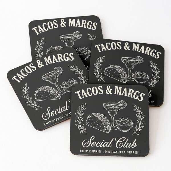 Item preview, Tacos and Margs Social Club Chip Dippin and Margarita Sippin Design designed and sold by LizzyKeiko.