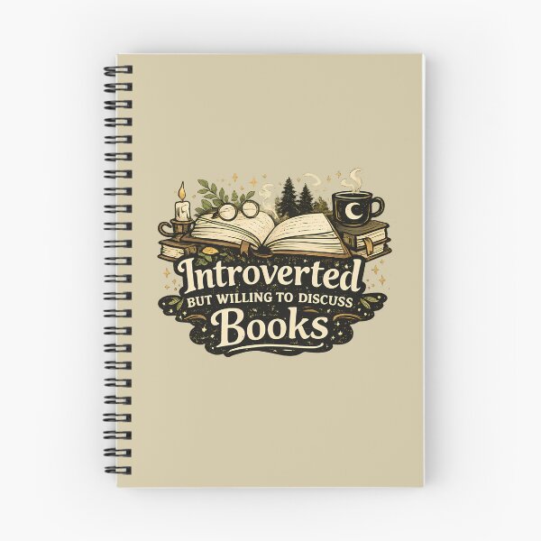 Item preview, Introverted but willing to discuss books - bookish aesthetic designed and sold by Fantasy Cache.