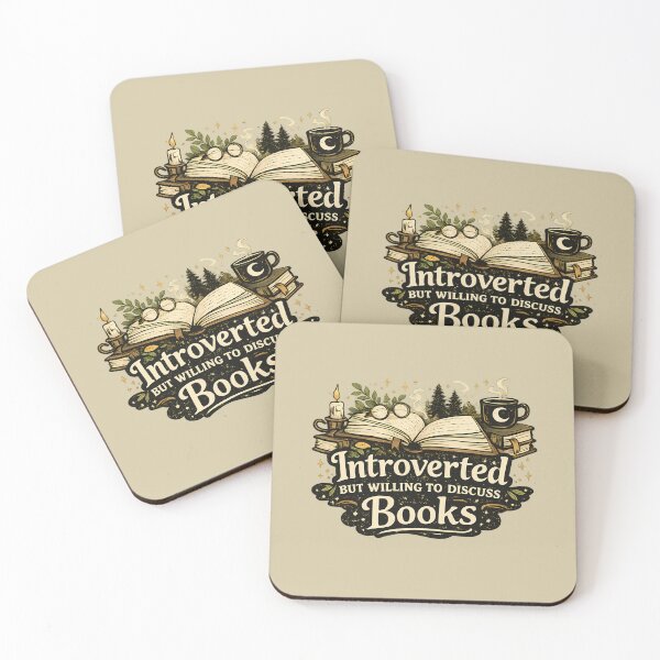 Item preview, Introverted but willing to discuss books - bookish aesthetic designed and sold by Fantasy Cache.