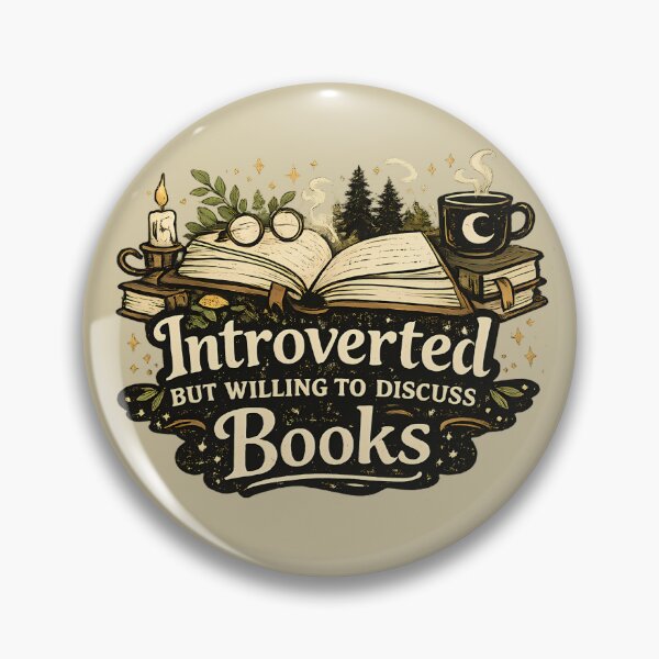 Item preview, Introverted but willing to discuss books - bookish aesthetic designed and sold by Fantasy Cache.