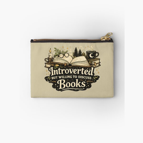 Item preview, Introverted but willing to discuss books - bookish aesthetic designed and sold by Fantasy Cache.
