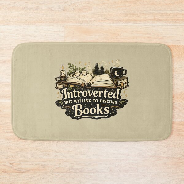 Item preview, Introverted but willing to discuss books - bookish aesthetic designed and sold by Fantasy Cache.
