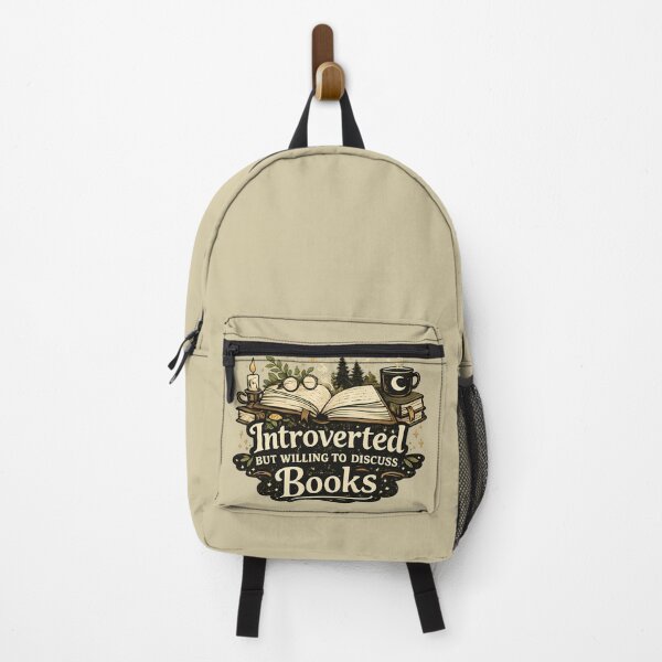 Item preview, Introverted but willing to discuss books - bookish aesthetic designed and sold by Fantasy Cache.