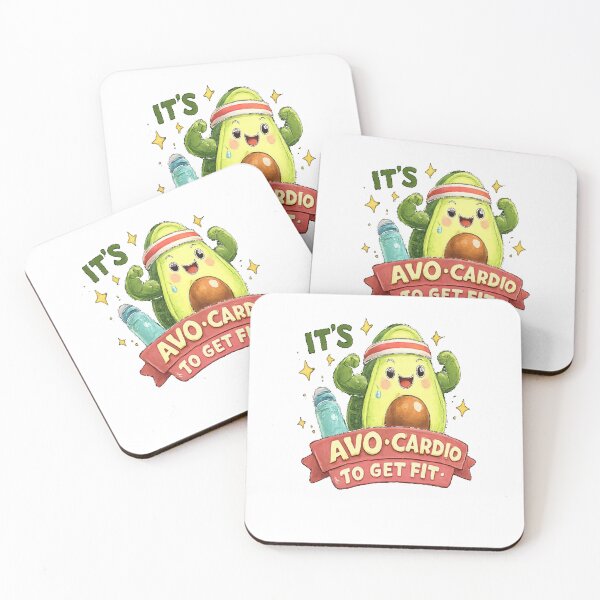 Item preview, Avocado Cardio to Get Fit – Motivating Fitness Avocado designed and sold by khawariweaves.