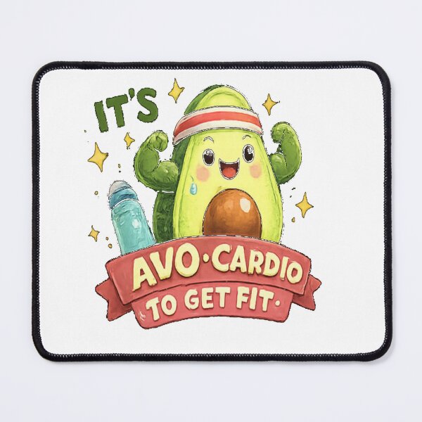 Item preview, Avocado Cardio to Get Fit – Motivating Fitness Avocado designed and sold by khawariweaves.