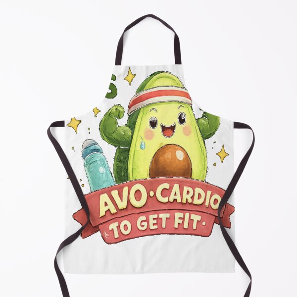 Item preview, Avocado Cardio to Get Fit – Motivating Fitness Avocado designed and sold by khawariweaves.