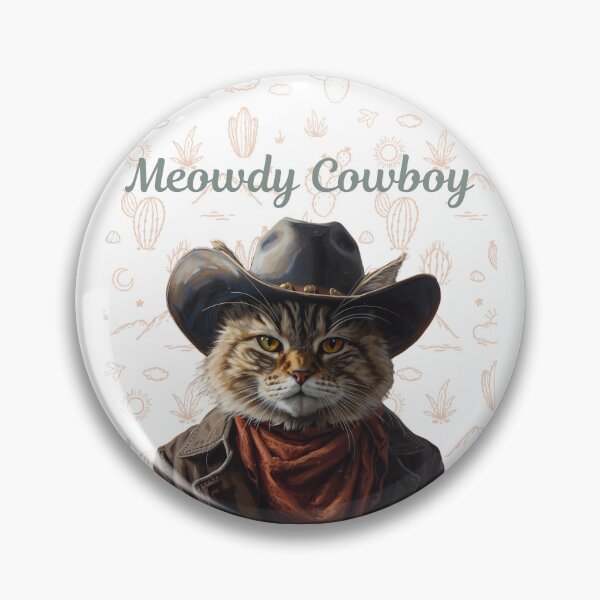 Item preview, A Cat Dressed as a Cowboy with the words Meowdy Cowboy designed and sold by Soulstar Designs.