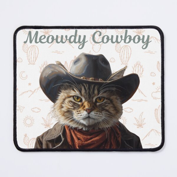 Item preview, A Cat Dressed as a Cowboy with the words Meowdy Cowboy designed and sold by Soulstar Designs.