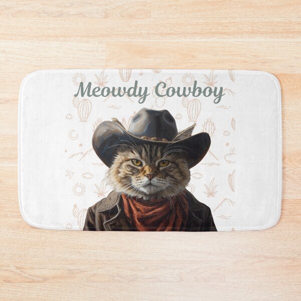 Item preview, A Cat Dressed as a Cowboy with the words Meowdy Cowboy designed and sold by Soulstar Designs.