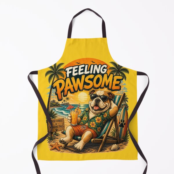 Item preview, Funny English Bulldog Beach Design – Feeling Pawsome Summer Vibes Vacation Dog designed and sold by PixelsPaws.