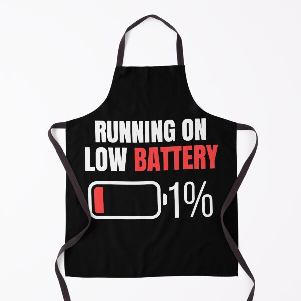 Item preview, Running on Low Battery 1% Funny Tired Quote Minimal Gym Meme Design designed and sold by Uvclick.