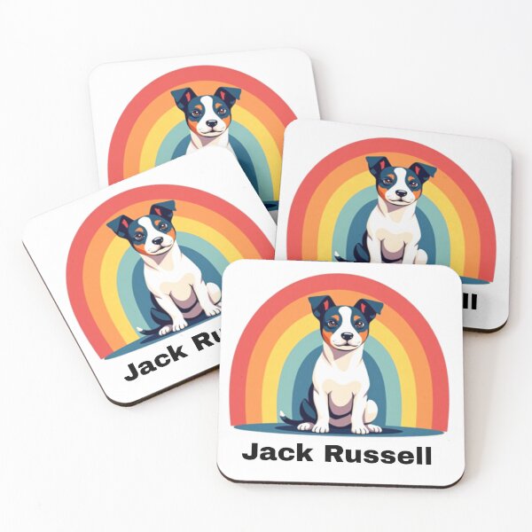 Artikelvorschau, ack Russell Terrier Love – Jack Russell Hund und Regenbogen entworfen und verkauft von Prints by Mat.