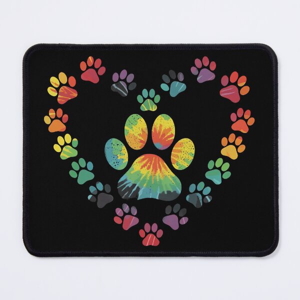 Item preview, Tie Dye Paw Print Heart Love Pet Design designed and sold by Dmo3HarkoArt.