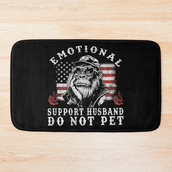 Item preview, Emotional Support Husband Do Not Pet Funny Monkey American Flag designed and sold by Namerreh59Art.