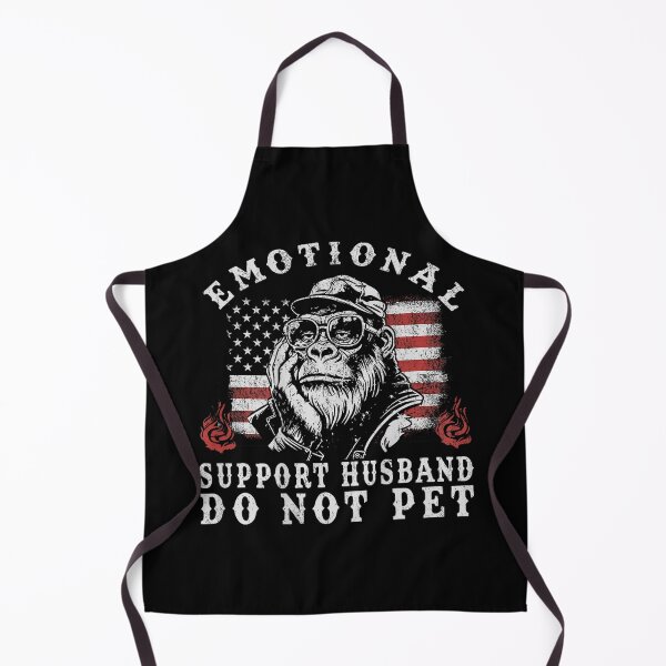 Item preview, Emotional Support Husband Do Not Pet Funny Monkey American Flag designed and sold by Namerreh59Art.