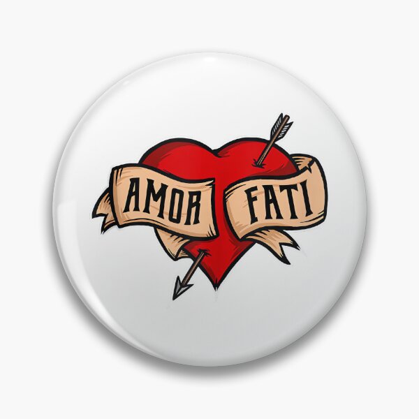 Item preview, Amor Fati - Classic Nietzsche Tattoo Heart Design designed and sold by raeganluskanor.