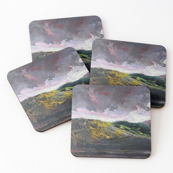 Item preview, Brooding sky overdark hills with sunlit aspects designed and sold by StrayfishArts.