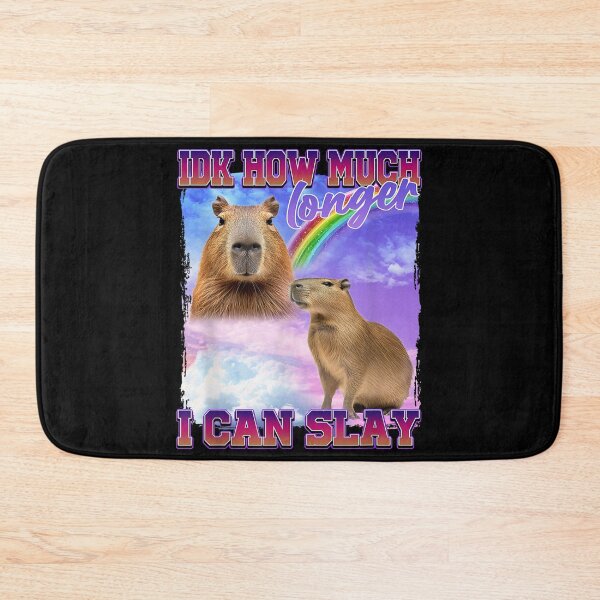 Item preview, IDK How Much Longer I Can Slay Funny Capybara Meme Retro designed and sold by Namerreh59Art.