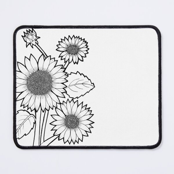 Item preview, Hand Drawn Sunflower black and white Line Art | Botanical Floral Illustration | Minimalist Wildflower Drawing designed and sold by Kmhbelieve620.
