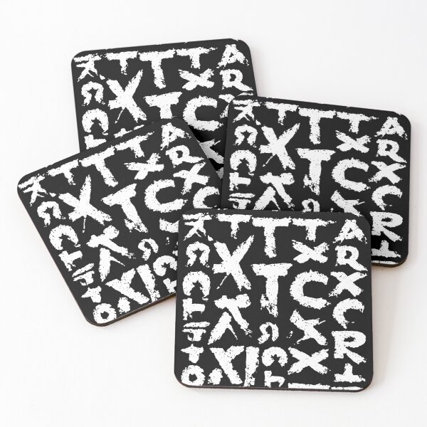 Item preview, Dark abstract shabby native experimental lettering ornament pattern symbols 127sm designed and sold by 127sm.