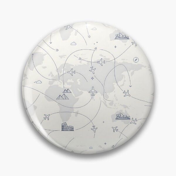 Item preview, Global Landmarks Flight Map World Traveler designed and sold by SplashTastic.