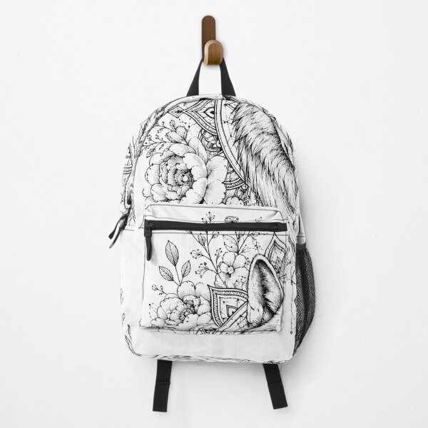 Item preview, Floral Wolf Mandala Line Art Design designed and sold by suryabumblee.