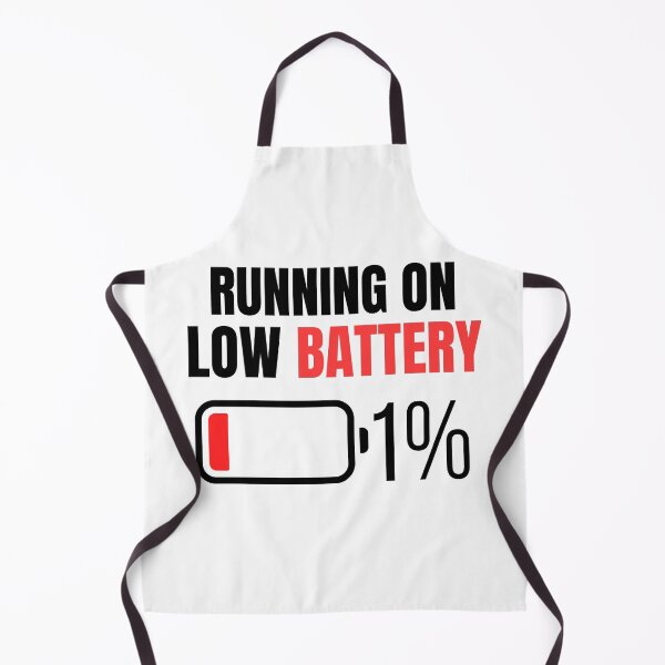 Item preview, Running on Low Battery 1% Minimalist Funny Quote Clean Simple Design designed and sold by Uvclick.