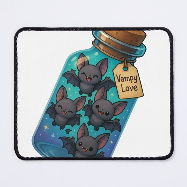 Item preview, Cute Vampire Bats in Love Potion Jar designed and sold by VibeThread Studio.
