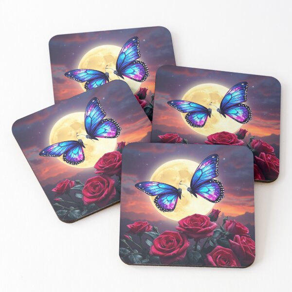 Item preview, Moonlit Wings Over Crimson Bloom designed and sold by TreatLLC.