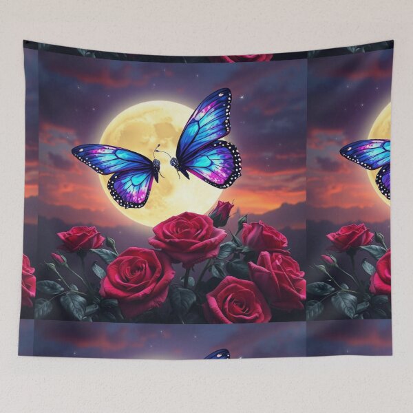Item preview, Moonlit Wings Over Crimson Bloom designed and sold by TreatLLC.