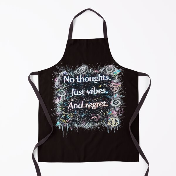 Item preview, No Thoughts Just Vibes Glitch Aesthetic designed and sold by FrameFlow.