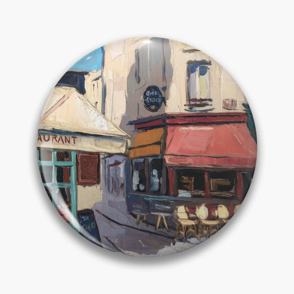 Item preview, French Cafe Painting - Red Awning Bistro Street Scene designed and sold by CARRAANN.
