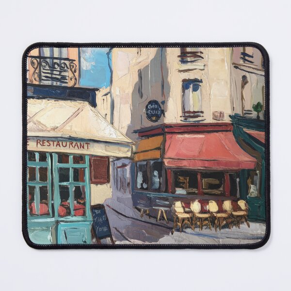Item preview, French Cafe Painting - Red Awning Bistro Street Scene designed and sold by CARRAANN.