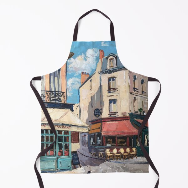 Item preview, French Cafe Painting - Red Awning Bistro Street Scene designed and sold by CARRAANN.