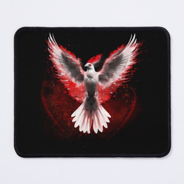 Item preview, White Eagle Red Flame Dark art design designed and sold by StyleBloomes.