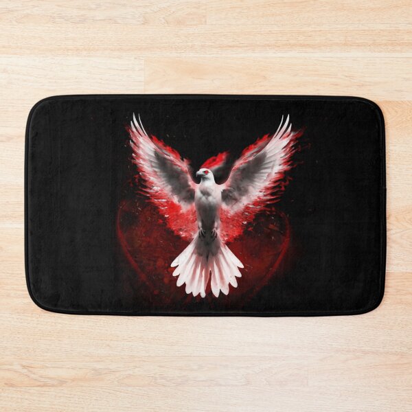 Item preview, White Eagle Red Flame Dark art design designed and sold by StyleBloomes.