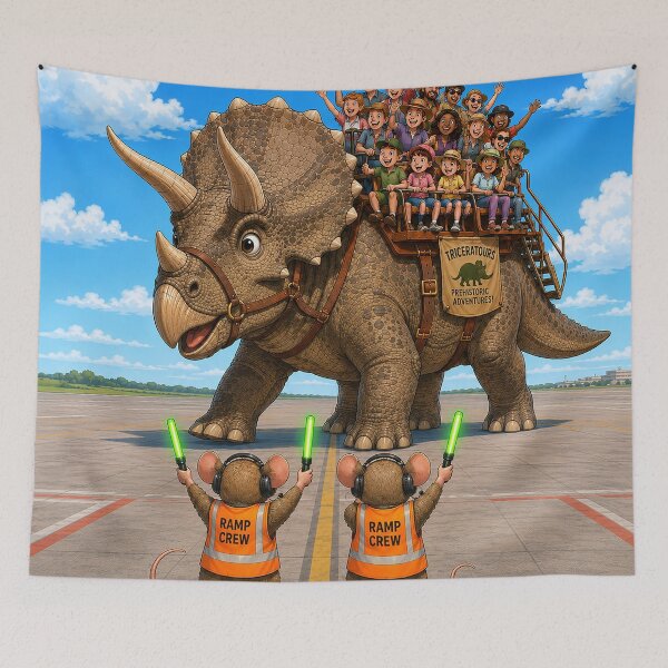 Item preview, Triceratops Arrives At the Gate designed and sold by nikkolaus.
