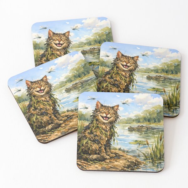 Item preview, Happy Cat by the Swamp designed and sold by cuprum.