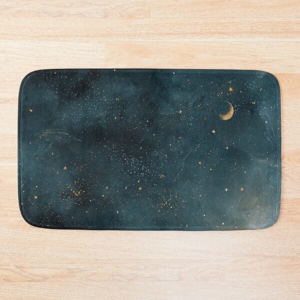 Item preview, Dark Teal Galaxy Moon Starfield Cosmic Space Background designed and sold by Faithlines.