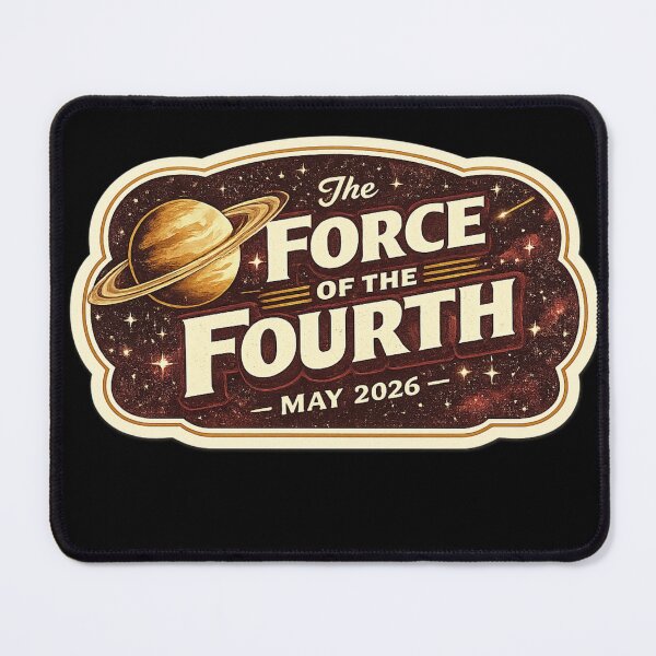 Item preview, The Force of the Fourth May 2026 – Retro Sci Fi Cinema Poster Art | Space Fan Gift designed and sold by irfanshikh.