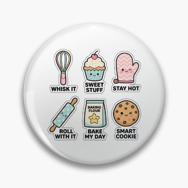 Item preview, Kawaii Baking Day Sticker Pack - Cute Cupcake & Pastry Puns designed and sold by SimpleP.