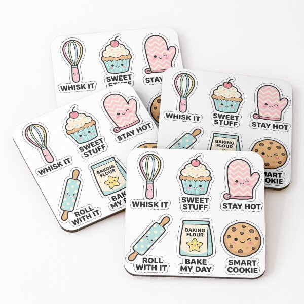 Item preview, Kawaii Baking Day Sticker Pack - Cute Cupcake & Pastry Puns designed and sold by SimpleP.
