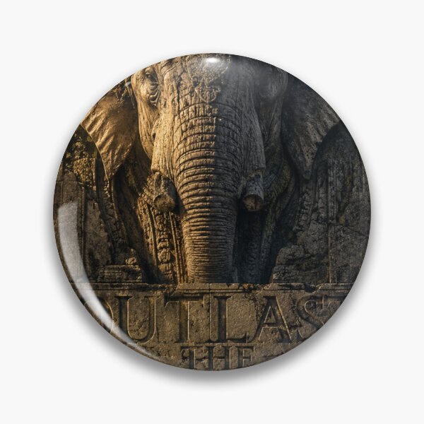 Item preview, Founder Outlast The Builder Elephant Stone Brutalist Wall Art designed and sold by SavannaStrikes.