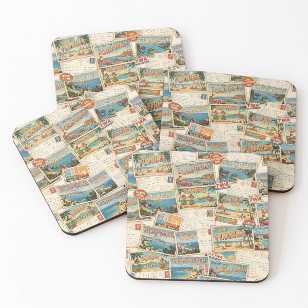 Item preview, Vintage Travel Postcard Collage Summer Vacation designed and sold by SplashTastic.