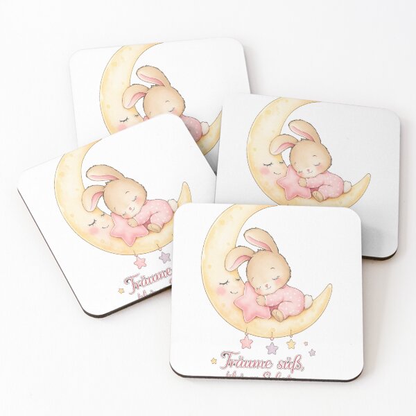 Item preview, Sweet dreams, little treasure – Cute bunny on the moon designed and sold by khawariweaves.