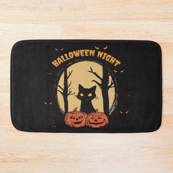 Item preview, Halloween Night Black Cat Spooky Design designed and sold by Leona-Designs ⭐⭐⭐⭐⭐.