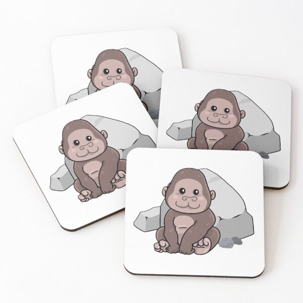 Item preview, Gentle Jungle Chibi: The Happy Little Gorilla designed and sold by Trendora Havlais.