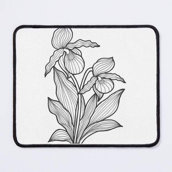 Item preview, Hand Drawn Lady Slipper Orchid Line Art | Botanical Wildflower Illustration | Minimalist Floral Drawing designed and sold by Kmhbelieve620.