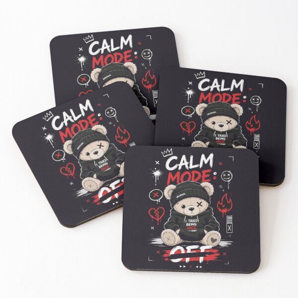 Item preview, Calm Mode OFF Angry Teddy T-Shirts – Streetwear Graphic designed and sold by KDesignCrafts.